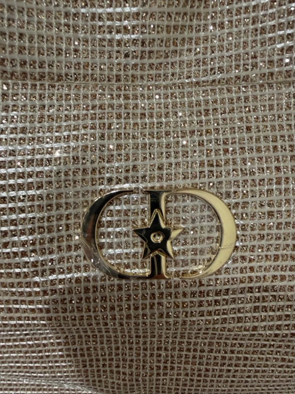 Dior Small Gold Straw Tote with Metallic Gold Handles - Picture 6 of 14